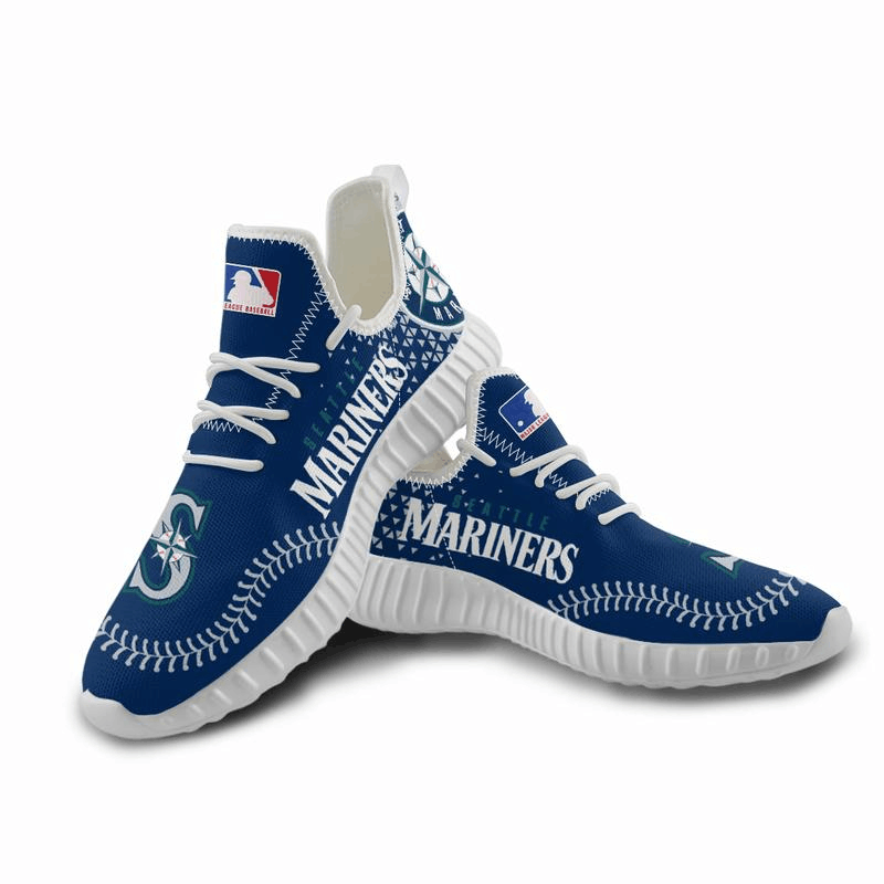Men's Seattle Mariners Mesh Knit Sneakers/Shoes 004
